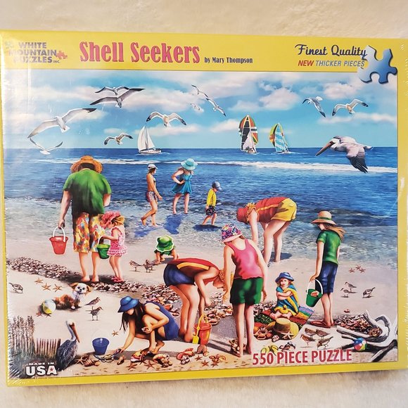 White Mountain "Shell Seekers" 550 Piece Puzzle